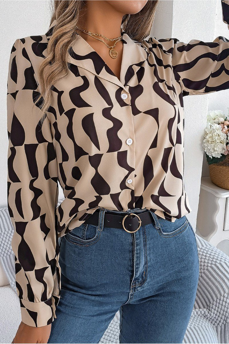 WOMEN DANDY BUTTON DOWN OFFICE SEMI FORMAL BLOUSE