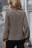 WOMAN LONG SLEEVE SLIM FIT LEOPARD PRINT SHIRT