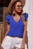 SLEEVELESS FRILL SHOULDER TUNIC TOP - Doublju