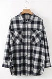 RETRO LOOSE LARGE SIZE PLAID SHIRT - Doublju