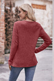 ROUND NECK BUTTON FITTING CORDUROY PULLOVER