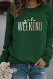 WOMEN WEEKEND PRINTING LONG SLEEVE PULLOVER