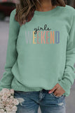 WOMEN WEEKEND PRINTING LONG SLEEVE PULLOVER