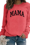 WOMEN MAMA LETTER PRINTING LONG SLEEVE PULLOVER