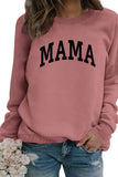 WOMEN MAMA LETTER PRINTING LONG SLEEVE PULLOVER