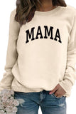 WOMEN MAMA LETTER PRINTING LONG SLEEVE PULLOVER