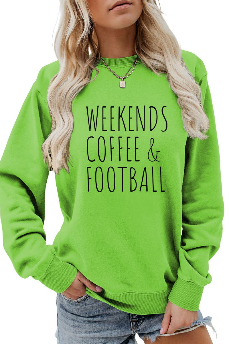 WOMEN FOOTBALL GAME DAY PRINTING LONG SLEEVE TEE