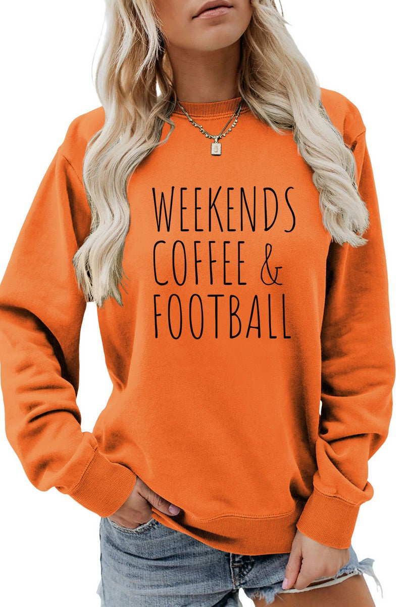 WOMEN FOOTBALL GAME DAY PRINTING LONG SLEEVE TEE