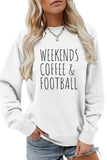 WOMEN FOOTBALL GAME DAY PRINTING LONG SLEEVE TEE