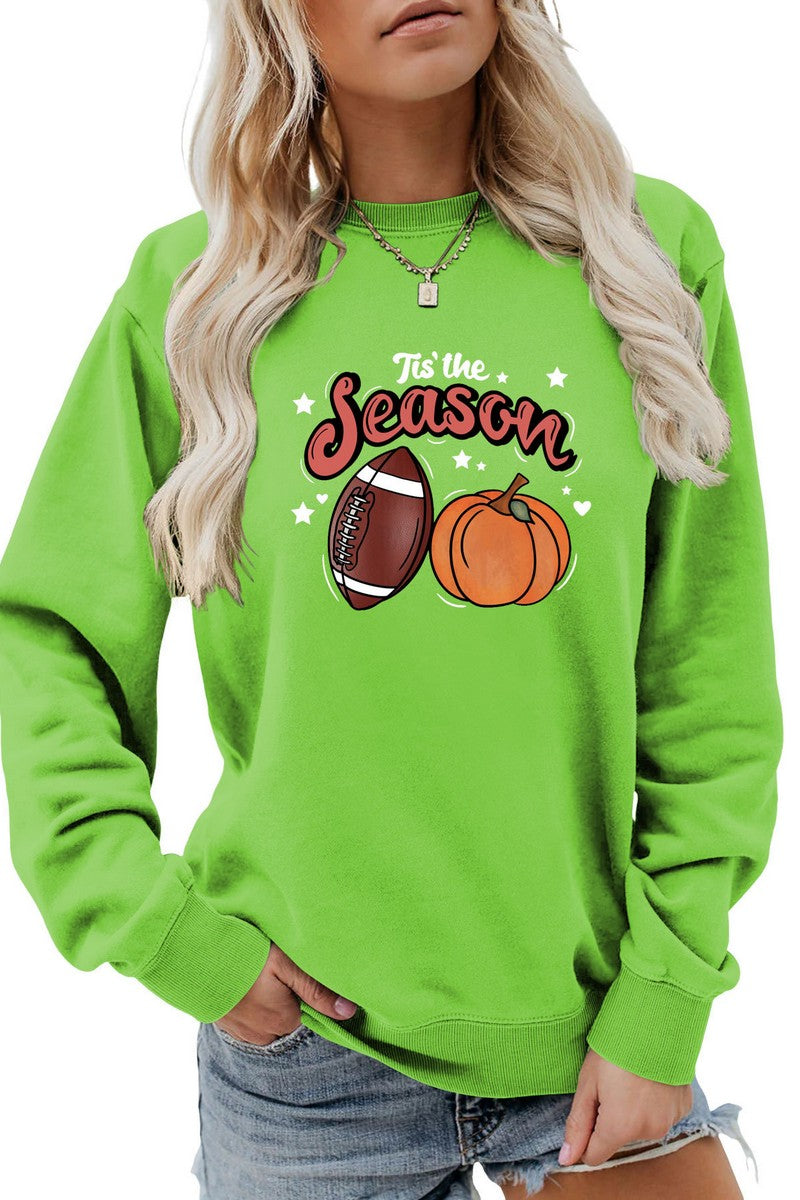 WOMEN GAME DAY AND PUMPKING PRINTING PULLOVER