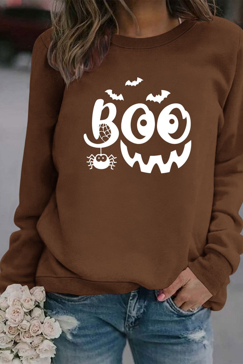 WOMEN HALLOWEEN PRINTING PULLOVER TOP T SHIRT