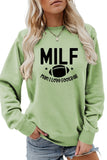 WOMEN MILF LETTER GAME DAY PRINTING PULLOVER TOP