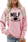 WOMEN MILF LETTER GAME DAY PRINTING PULLOVER TOP