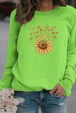 WOMEN SUNFLOWER PRINTING CUTE PULLOVER TEE