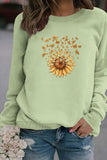 WOMEN SUNFLOWER PRINTING CUTE PULLOVER TEE