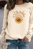 WOMEN SUNFLOWER PRINTING CUTE PULLOVER TEE