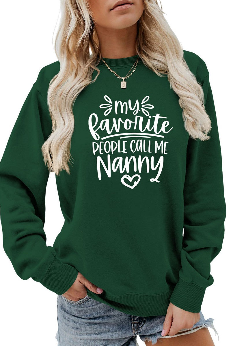 WOMEN LETTER PRINTING LONG SLEEVE PULLOVER