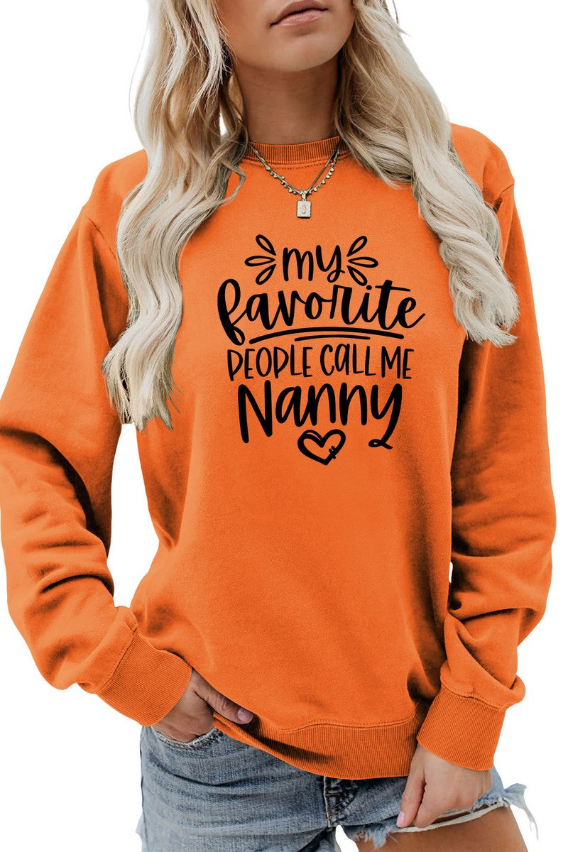 WOMEN LETTER PRINTING LONG SLEEVE PULLOVER