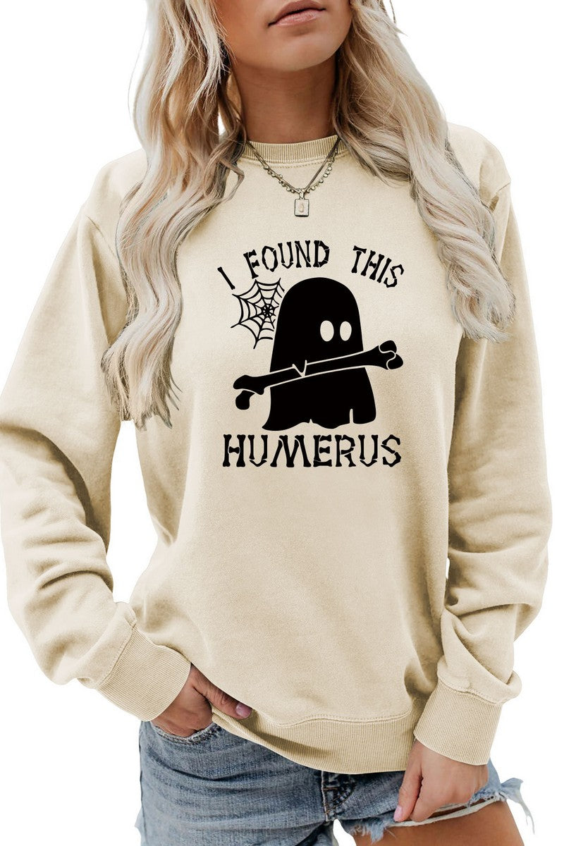 WOMEN HALLOWEEN PRINGTING CASUAL PULLOVER