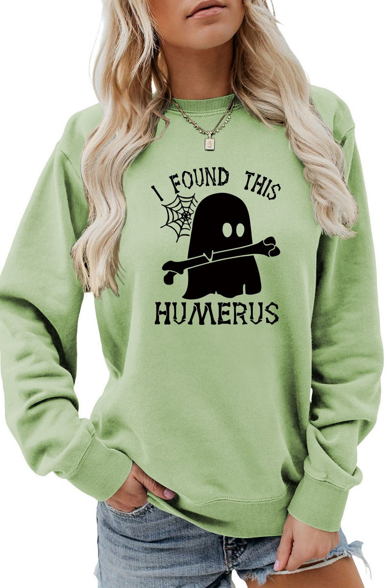 WOMEN HALLOWEEN PRINGTING CASUAL PULLOVER