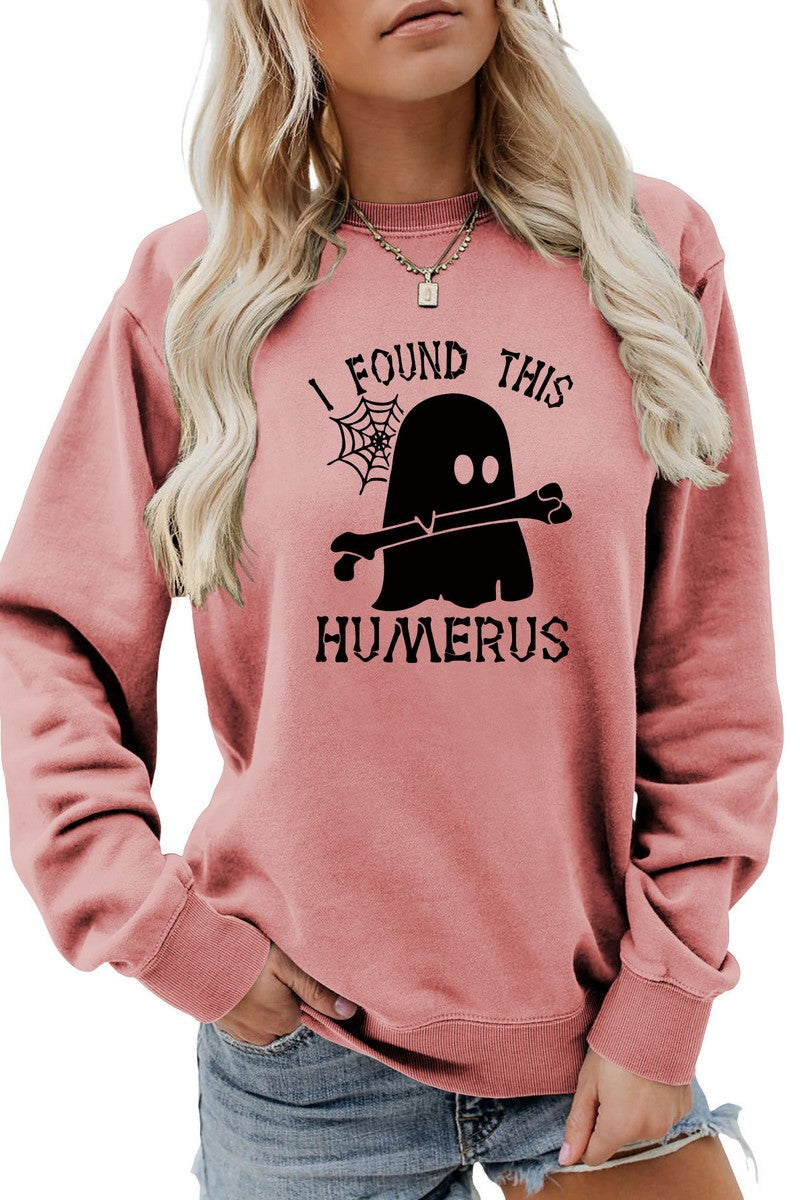 WOMEN HALLOWEEN PRINGTING CASUAL PULLOVER