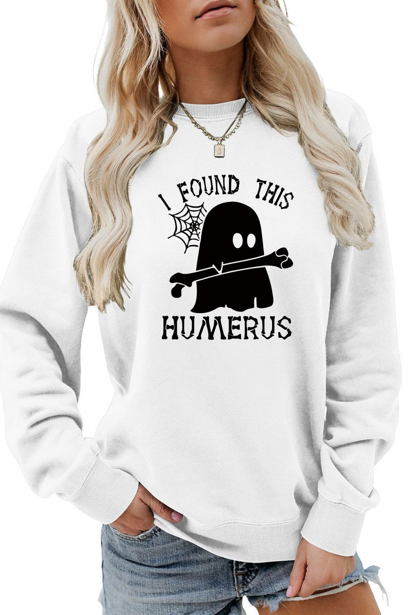 WOMEN HALLOWEEN PRINGTING CASUAL PULLOVER