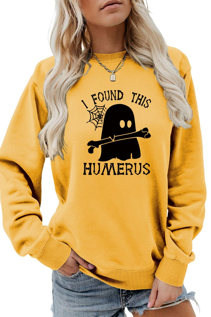 WOMEN HALLOWEEN PRINGTING CASUAL PULLOVER