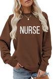 WOMEN NURSE LETTER PRINTING ROUND NECK PULLOVER