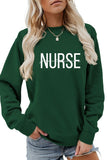 WOMEN NURSE LETTER PRINTING ROUND NECK PULLOVER