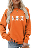 WOMEN NURSE LETTER PRINTING ROUND NECK PULLOVER