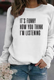 WOMEN LETTERING RIBBED PULLOVER PRINT T SHIRT