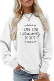 WOMEN LETTER PRINTING LONG SLEEVE PULLOVER TEE