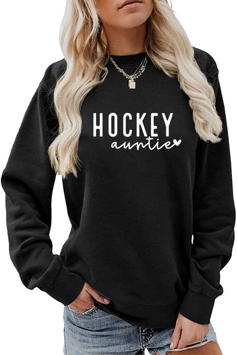 WOMEN HOCKEY GAME DAY PRINTING PULLOVER T SHIRT