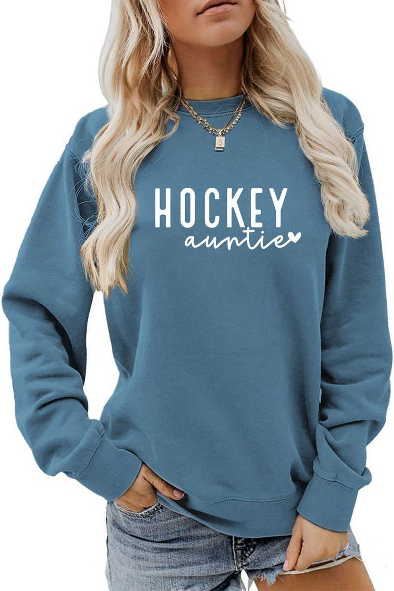 WOMEN HOCKEY GAME DAY PRINTING PULLOVER T SHIRT