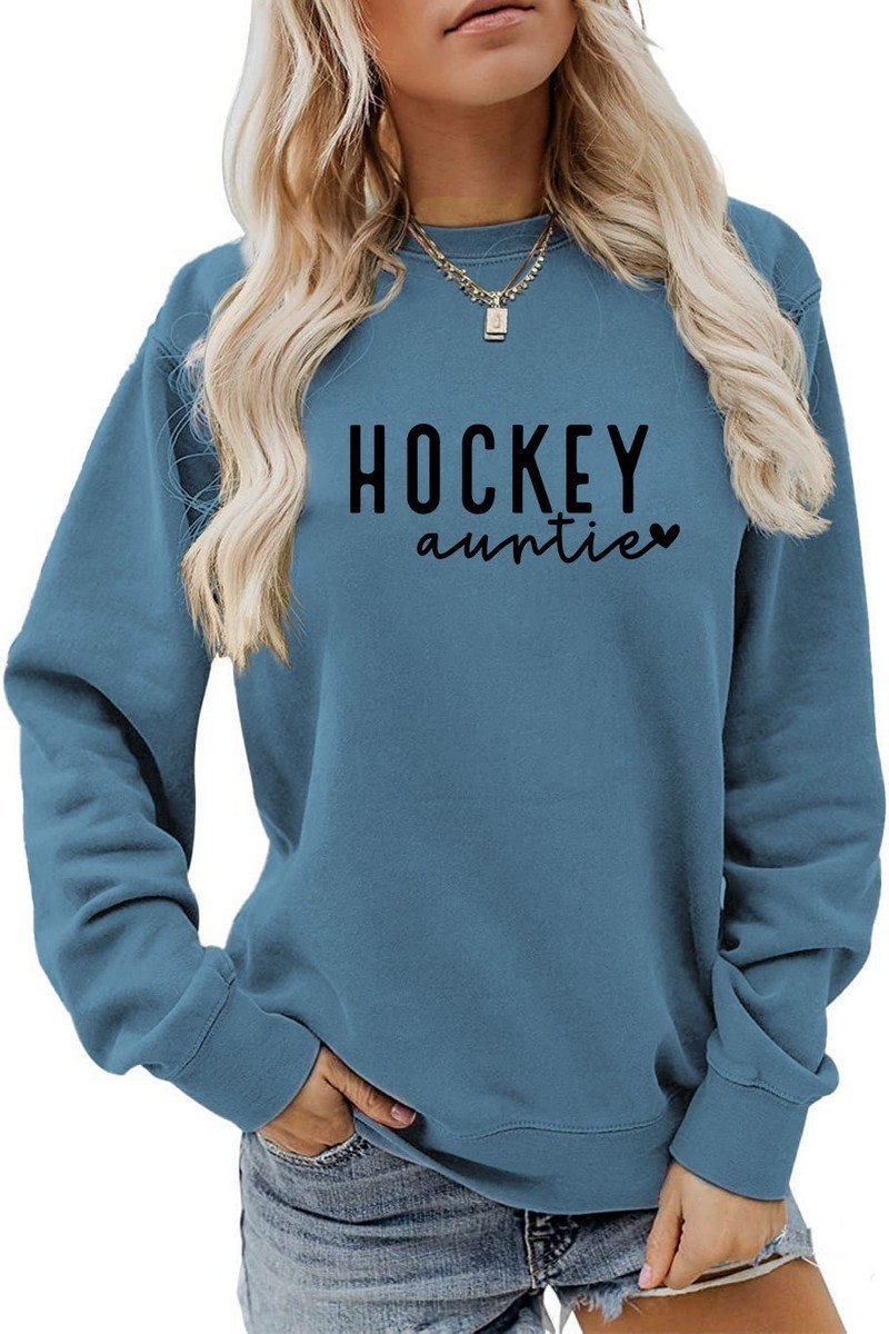 WOMEN HOCKEY GAME DAY PRINTING PULLOVER T SHIRT