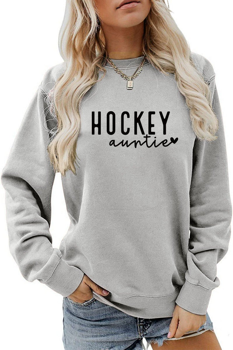 WOMEN HOCKEY GAME DAY PRINTING PULLOVER T SHIRT