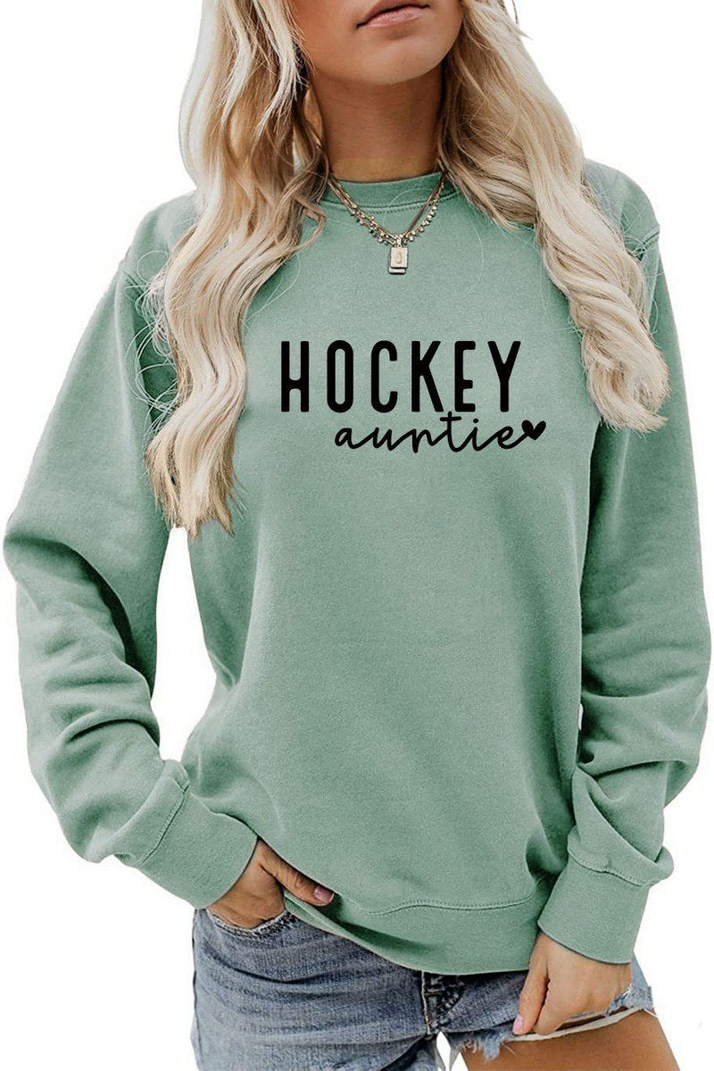 WOMEN HOCKEY GAME DAY PRINTING PULLOVER T SHIRT