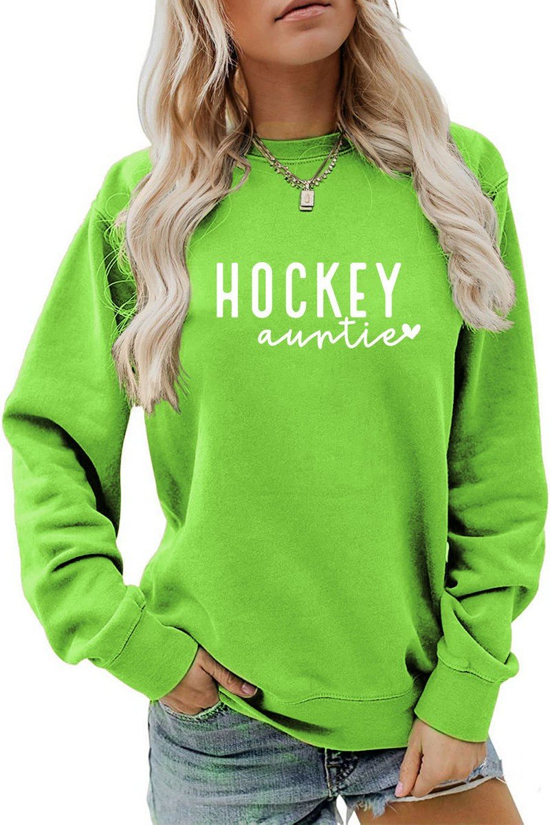 WOMEN HOCKEY GAME DAY PRINTING PULLOVER T SHIRT