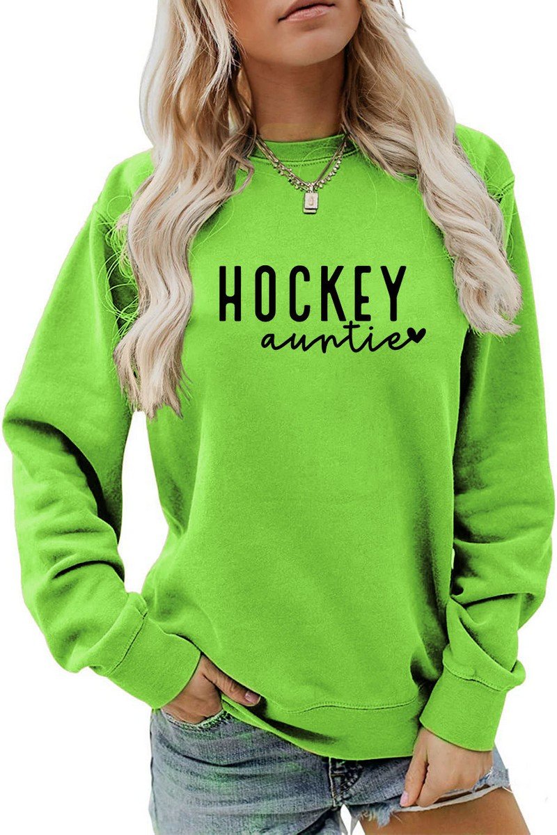 WOMEN HOCKEY GAME DAY PRINTING PULLOVER T SHIRT