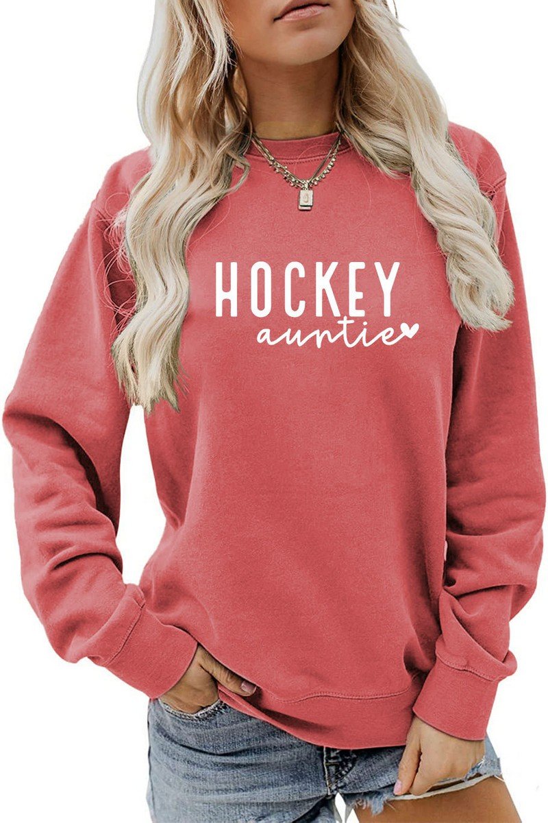 WOMEN HOCKEY GAME DAY PRINTING PULLOVER T SHIRT