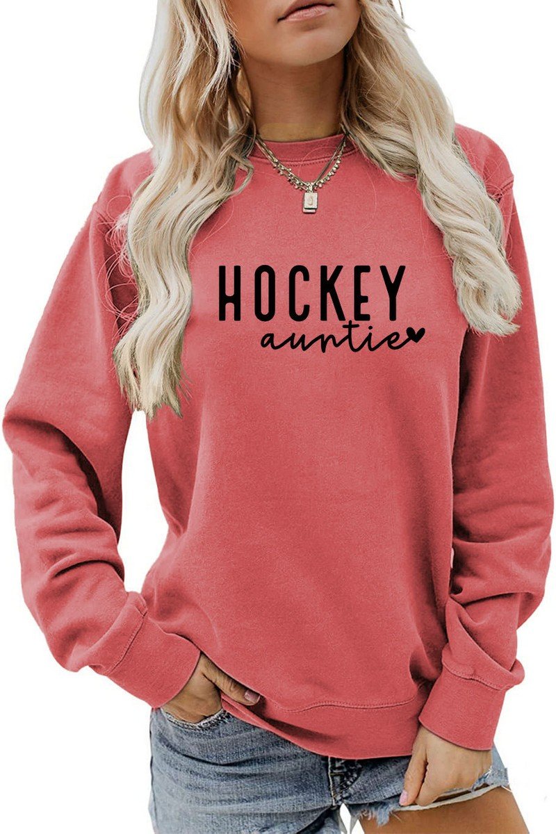 WOMEN HOCKEY GAME DAY PRINTING PULLOVER T SHIRT