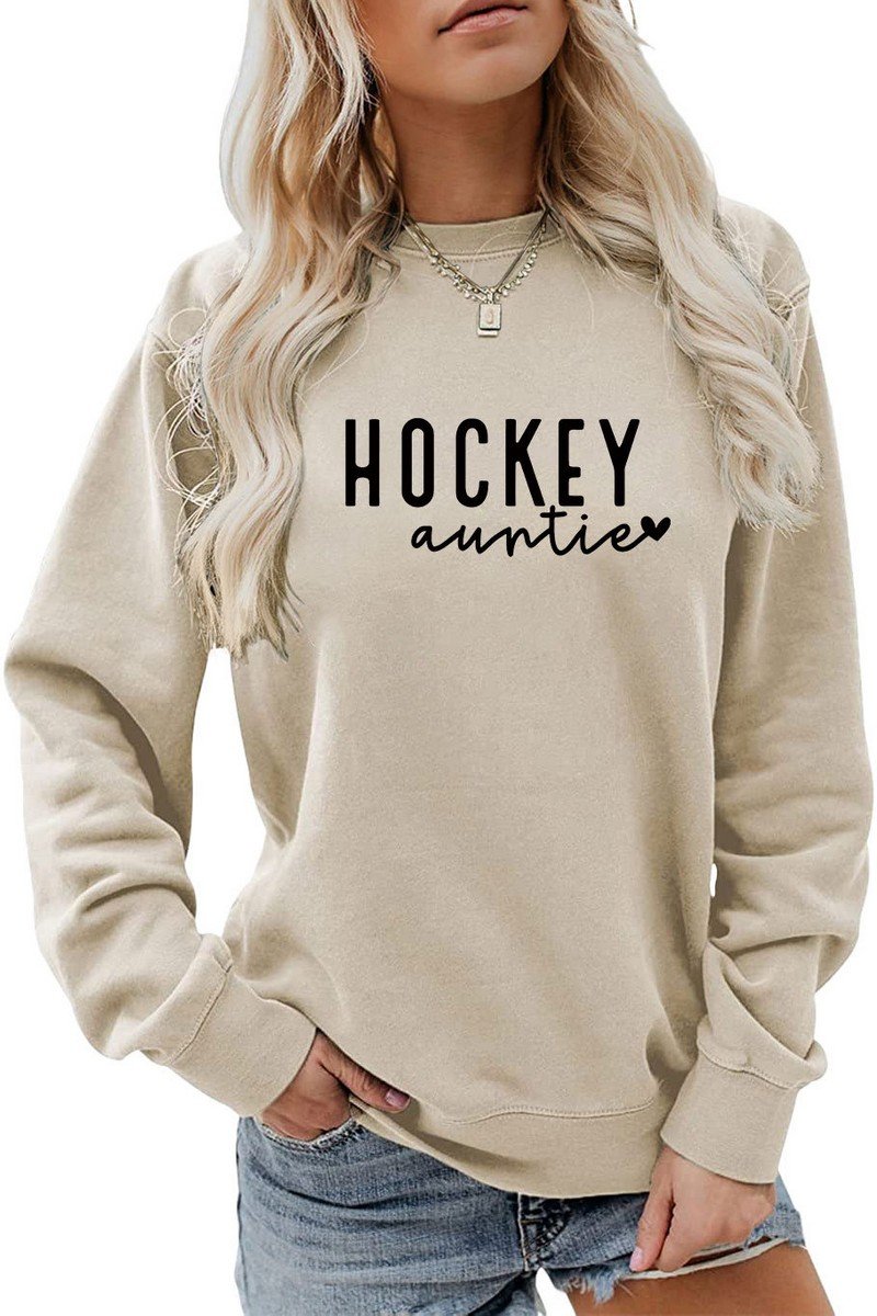 WOMEN HOCKEY GAME DAY PRINTING PULLOVER T SHIRT