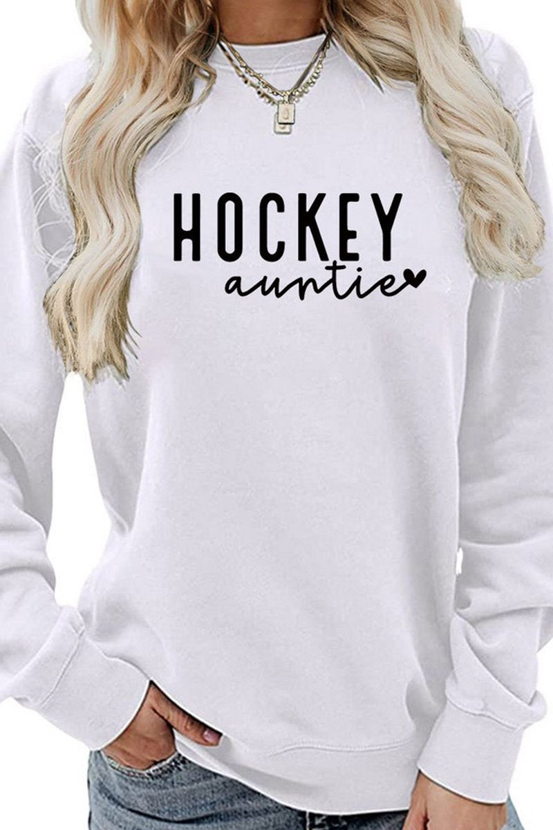 WOMEN HOCKEY GAME DAY PRINTING PULLOVER T SHIRT