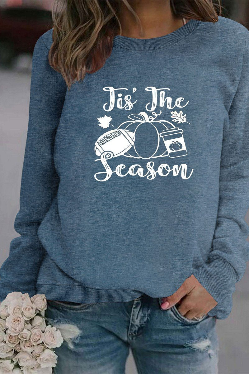 WOMEN FALL SEASON PRINTING LONG SLEEVE CASUAL TOP