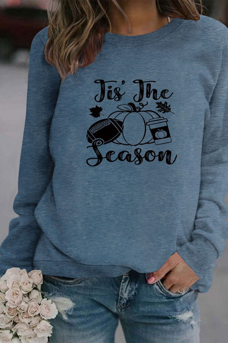 WOMEN FALL SEASON PRINTING LONG SLEEVE CASUAL TOP