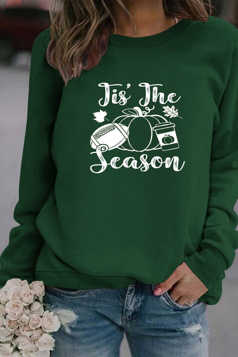 WOMEN FALL SEASON PRINTING LONG SLEEVE CASUAL TOP