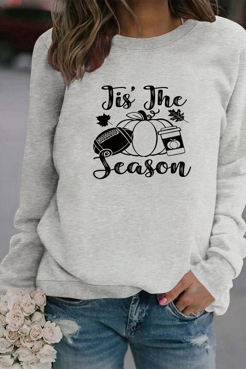 WOMEN FALL SEASON PRINTING LONG SLEEVE CASUAL TOP