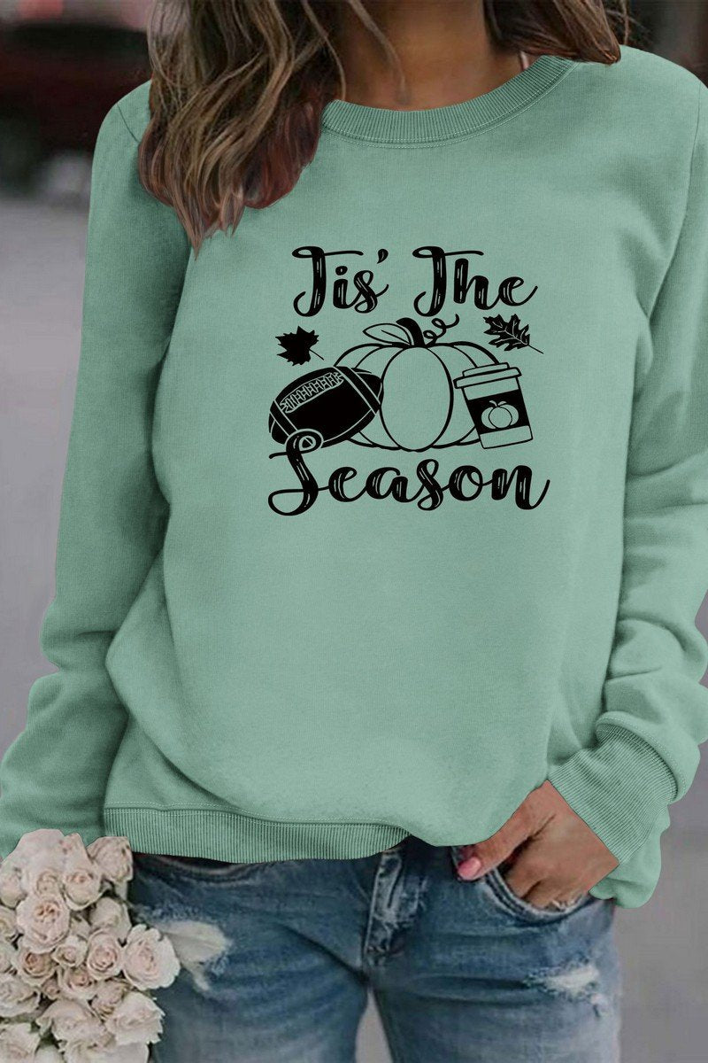 WOMEN FALL SEASON PRINTING LONG SLEEVE CASUAL TOP