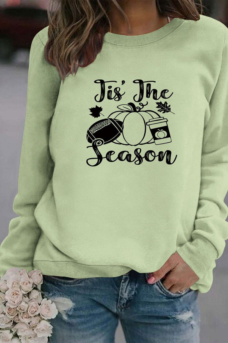 WOMEN FALL SEASON PRINTING LONG SLEEVE CASUAL TOP