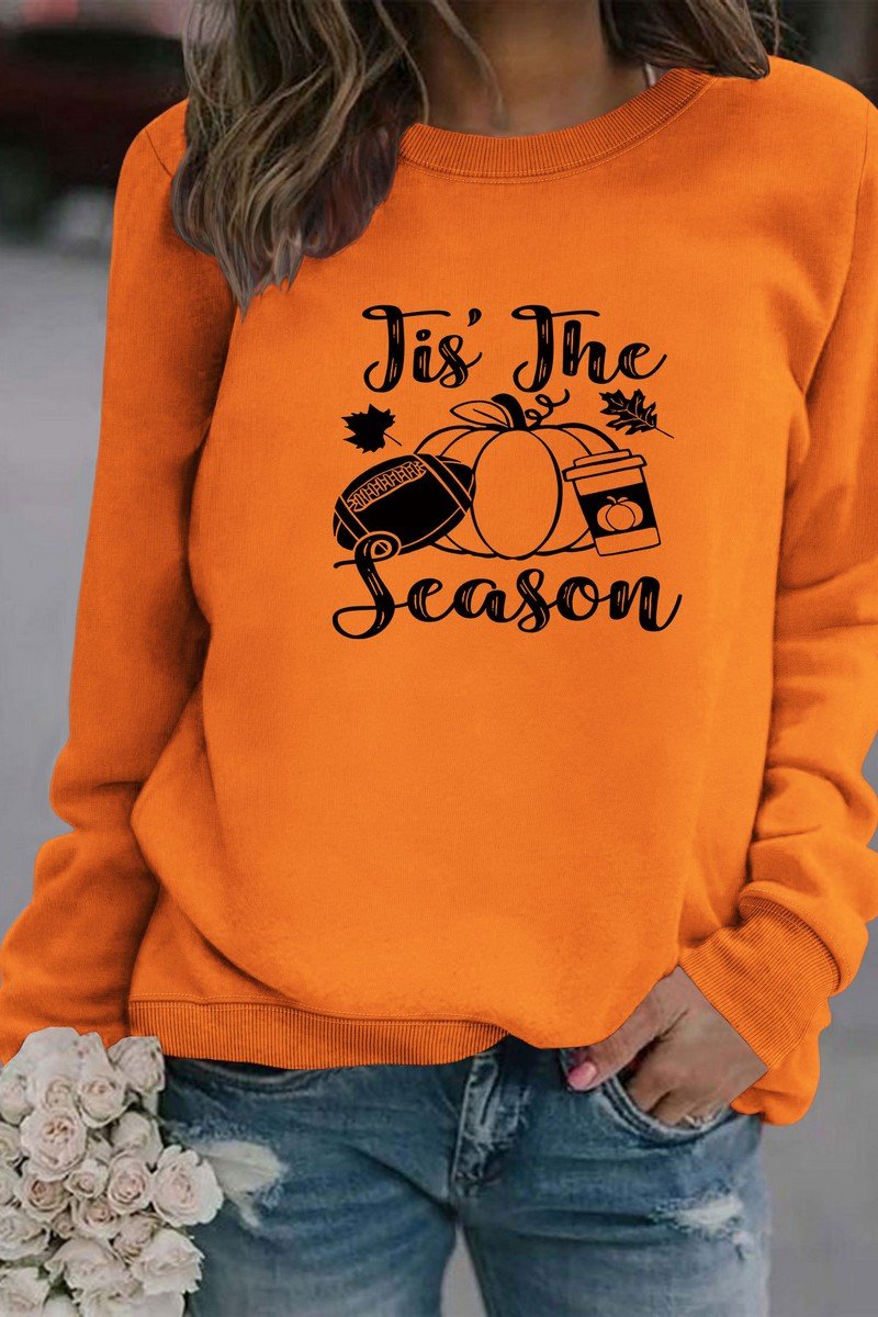 WOMEN FALL SEASON PRINTING LONG SLEEVE CASUAL TOP